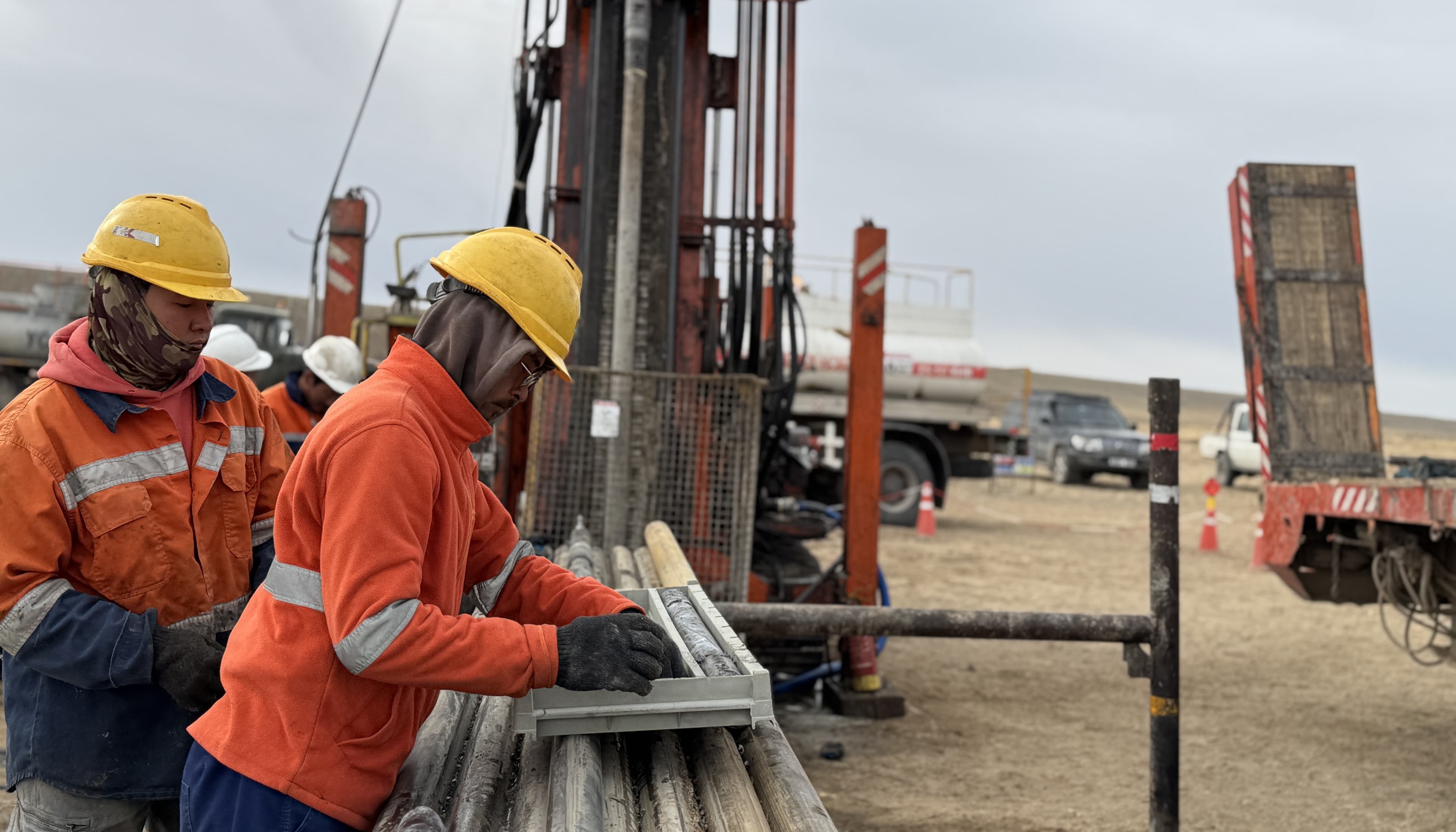 Drilling at Red Hill (Maikhan Uul) project, Govi-Altai, Mongolia